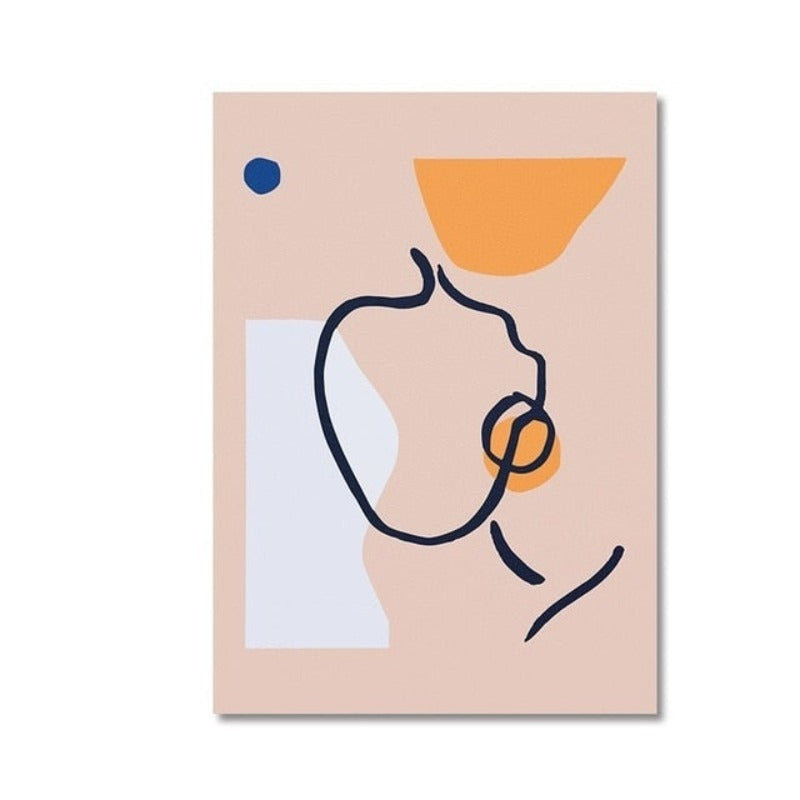 Thinking Faces - Canvas Wall Art Painting | Bowlift