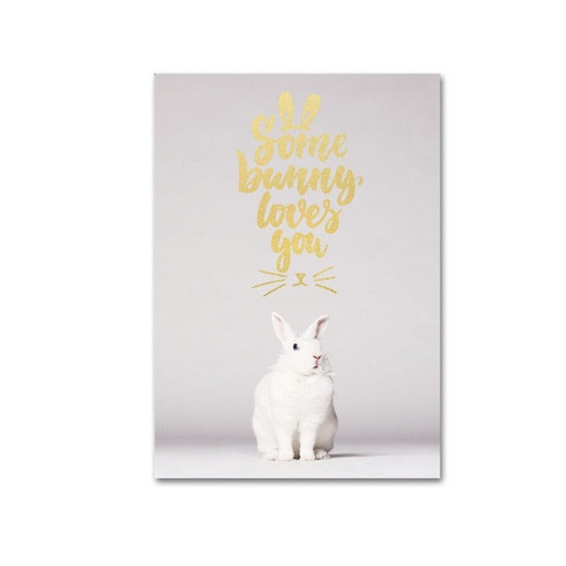 Sweet Bunny - Canvas Wall Art Painting | Bowlift
