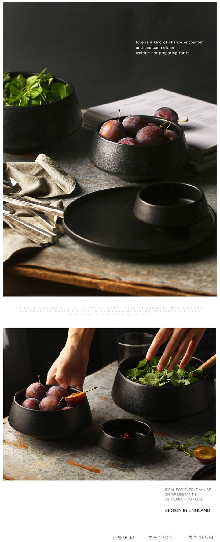 BowLift | Elegant Matte Black Snack Bowl
