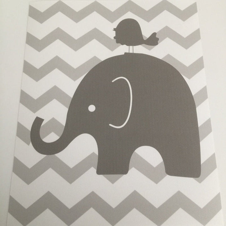 Sweet Elephants - Canvas Wall Art Painting | Bowlift