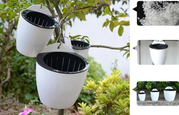 InstanWater - Self Watering Hanging Planter | Bowlift