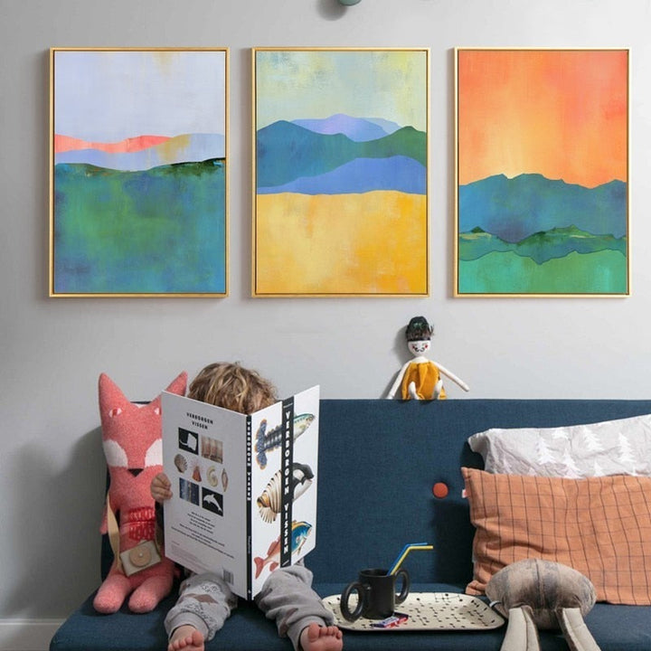 Vivid Mountains - Canvas Wall Art Painting | Bowlift
