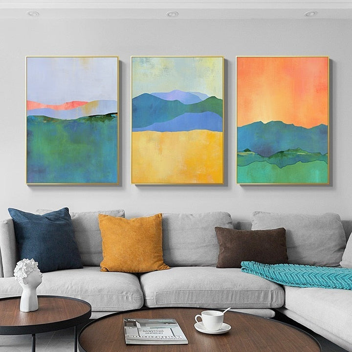 Vivid Mountains - Canvas Wall Art Painting | Bowlift