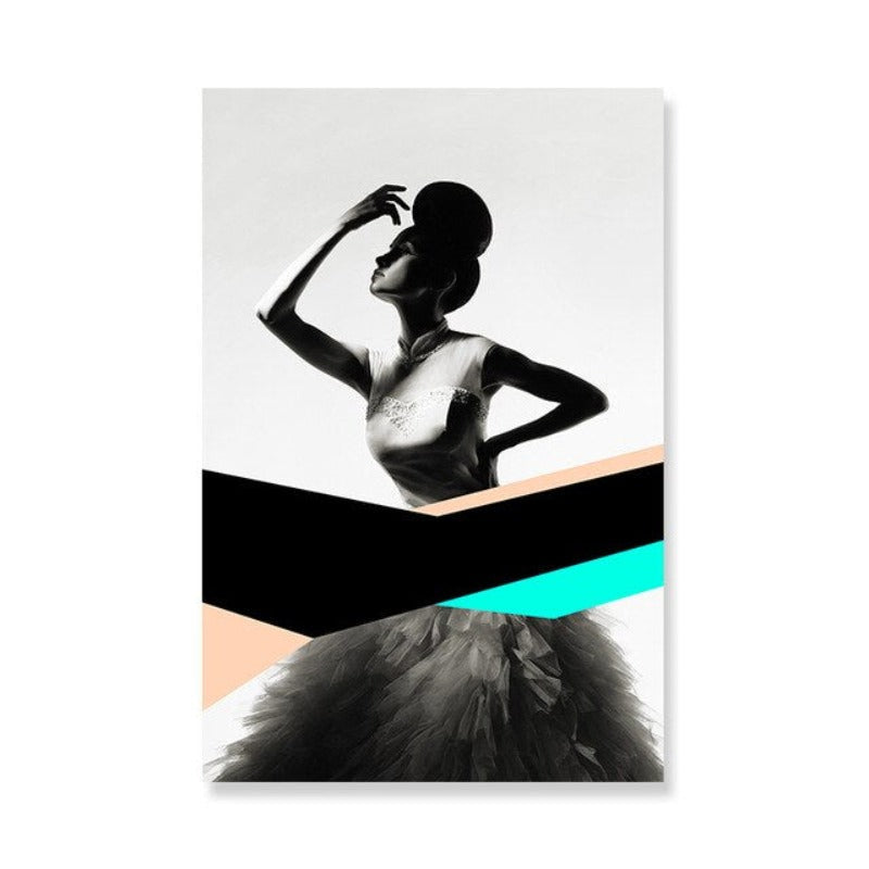 Modern Figure Canvas Wall Art, Unframed Vertical Print