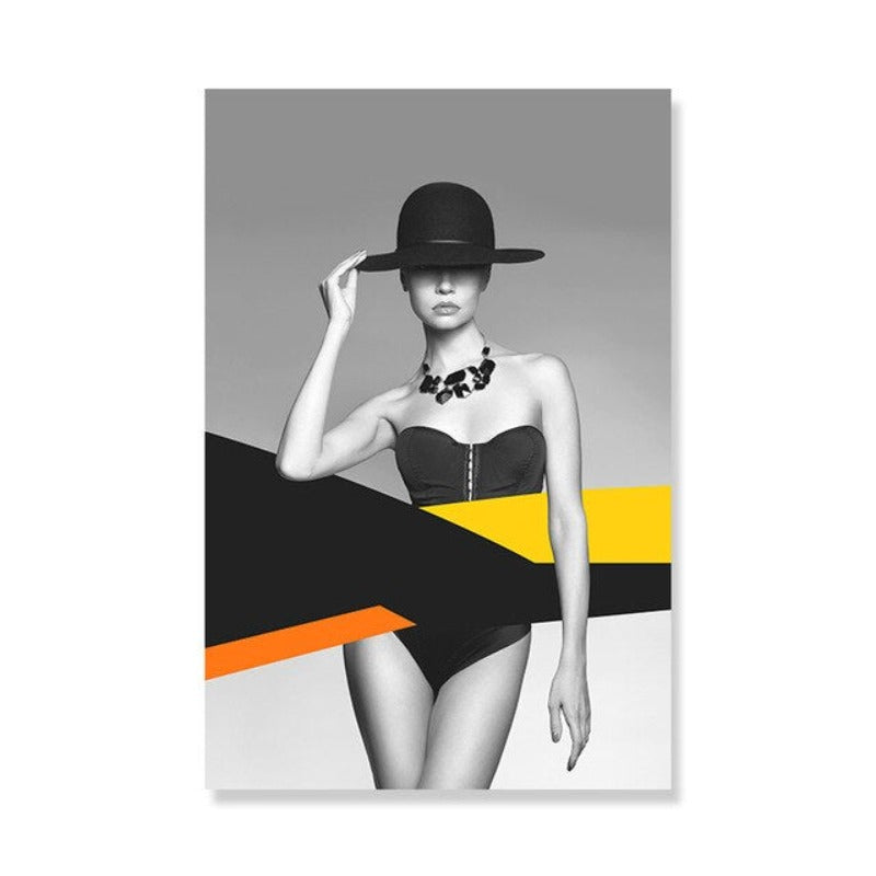 Modern Figure Canvas Wall Art, Unframed Vertical Print