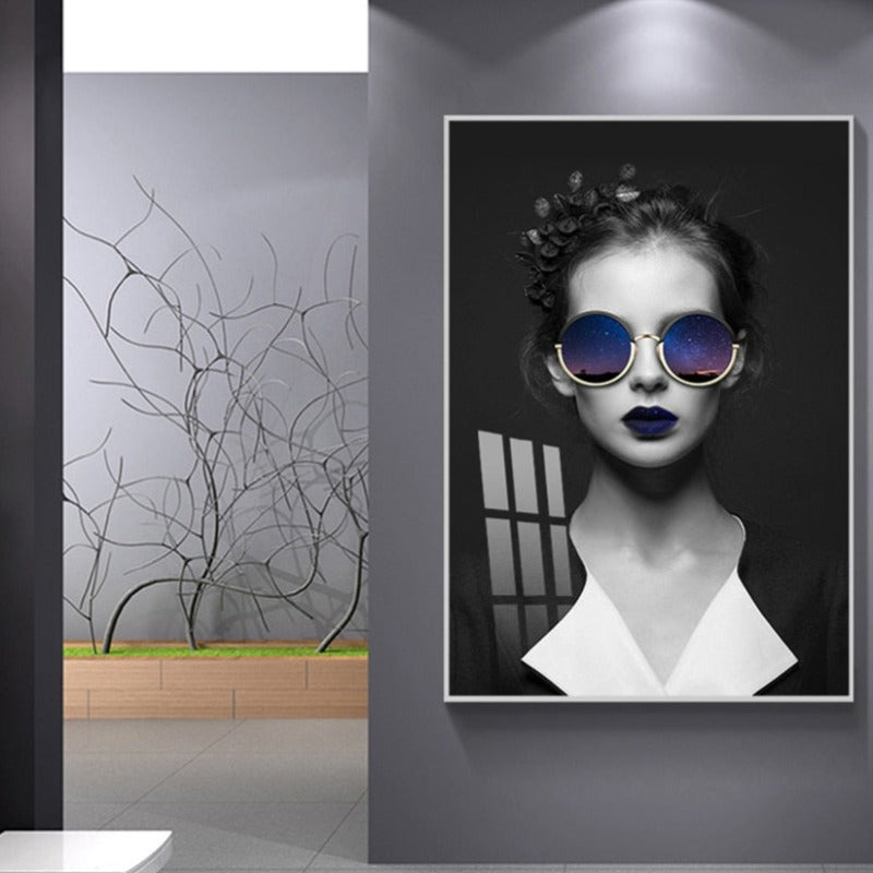 Women’s Figure Wall Art - Canvas Wall Art Painting Black-and-White Canvas Print
