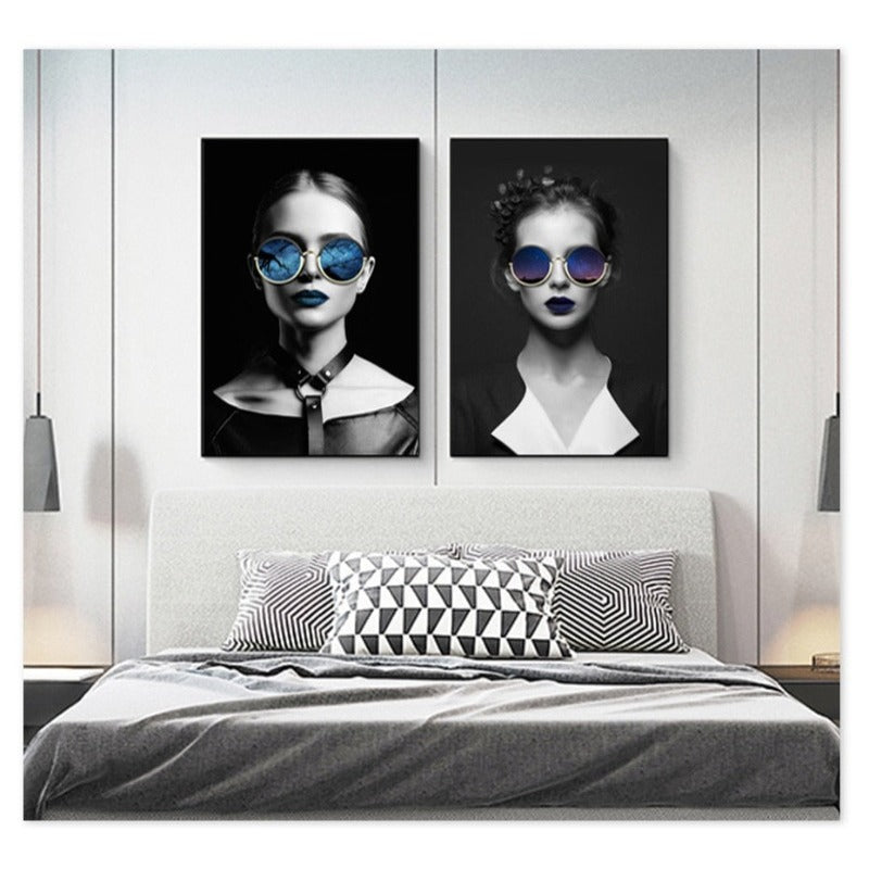 Women’s Figure Wall Art - Canvas Wall Art Painting Black-and-White Canvas Print