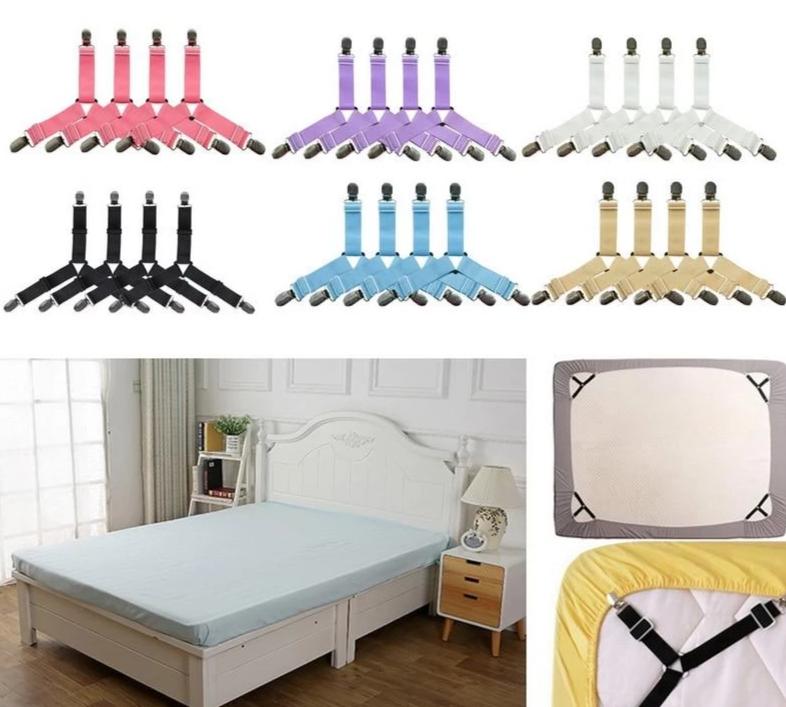 HoldTight - 4 Piece Elastic Bed Sheet Clips | Bowlift