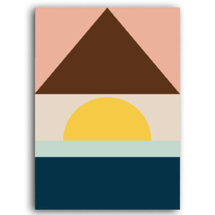 Modern Scandinavia Abstract Triangles - Canvas Wall Art Painting | Bowlift