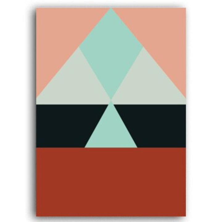 Modern Scandinavia Abstract Triangles - Canvas Wall Art Painting | Bowlift