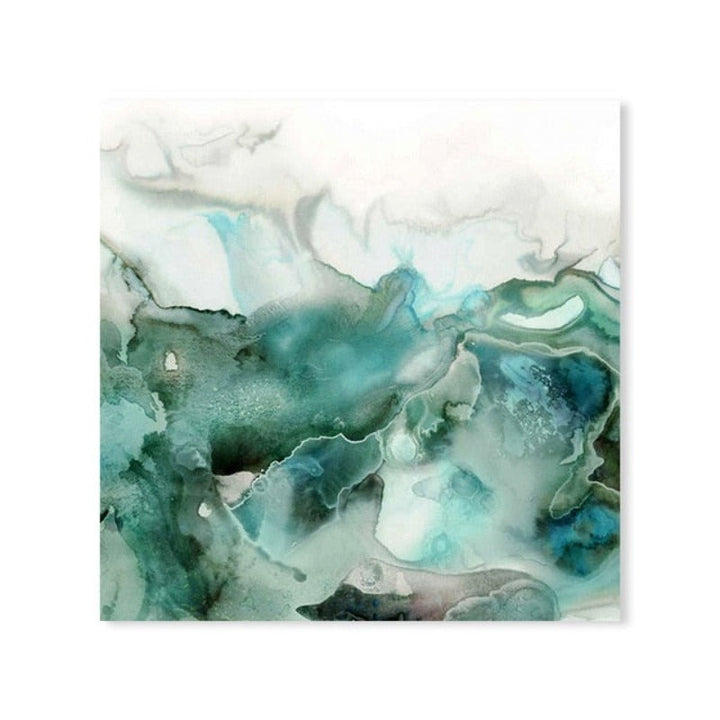 Mint Sea Marble - Canvas Wall Art Painting | Bowlift