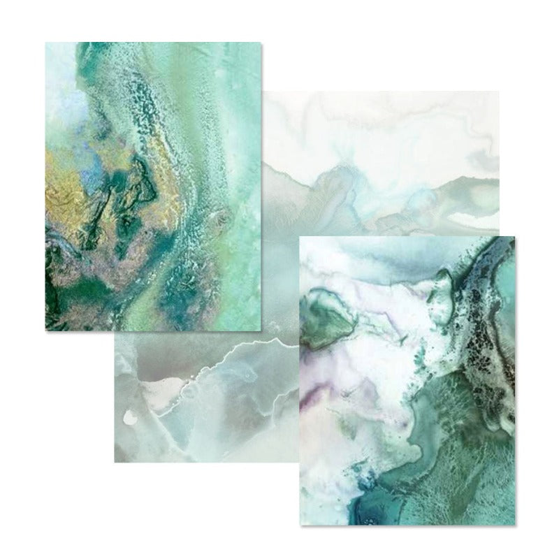 Mint Sea Marble - Canvas Wall Art Painting | Bowlift