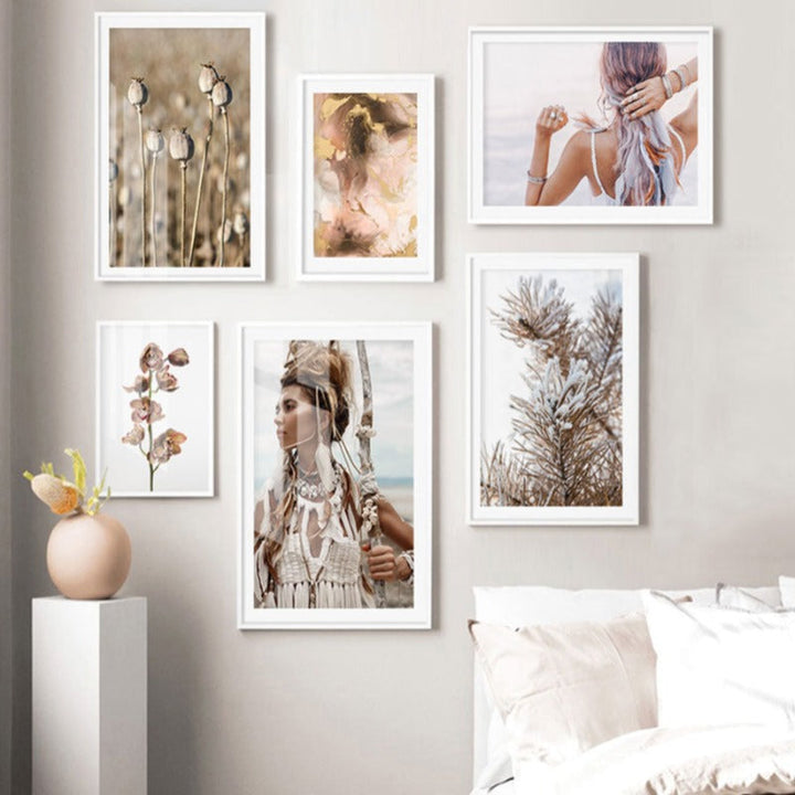 Modern Dried Flowers - Canvas Wall Art Painting | Bowlift