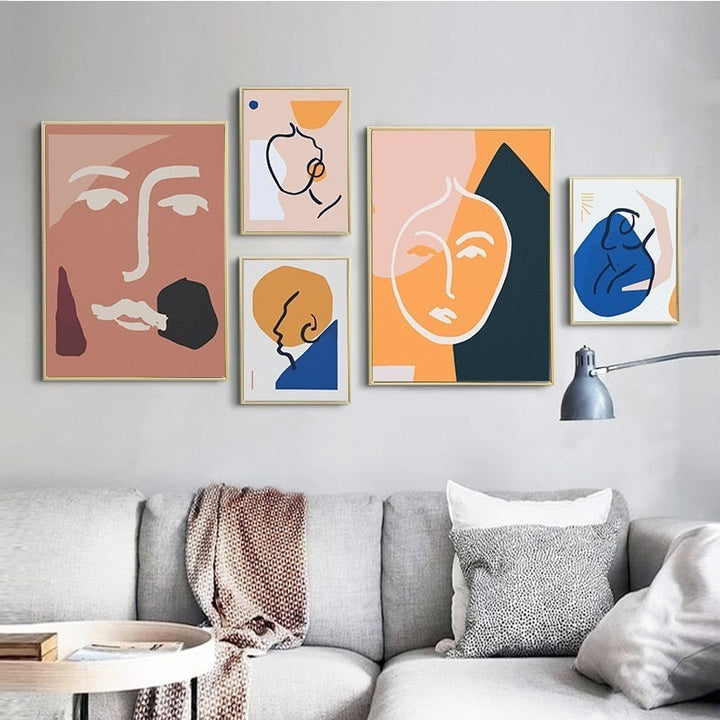 Thinking Faces - Canvas Wall Art Painting | Bowlift