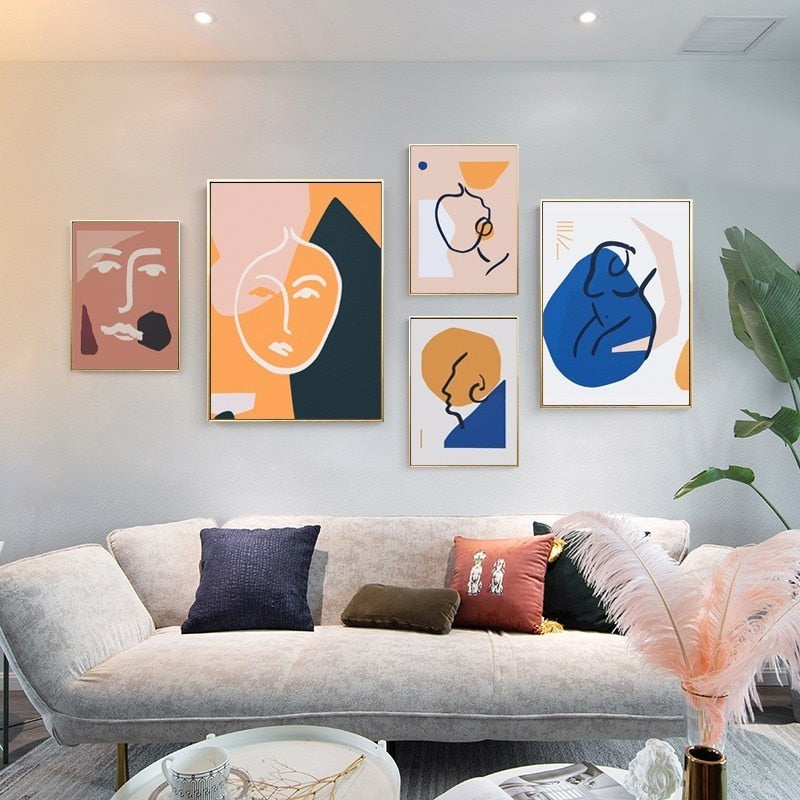 Thinking Faces - Canvas Wall Art Painting | Bowlift