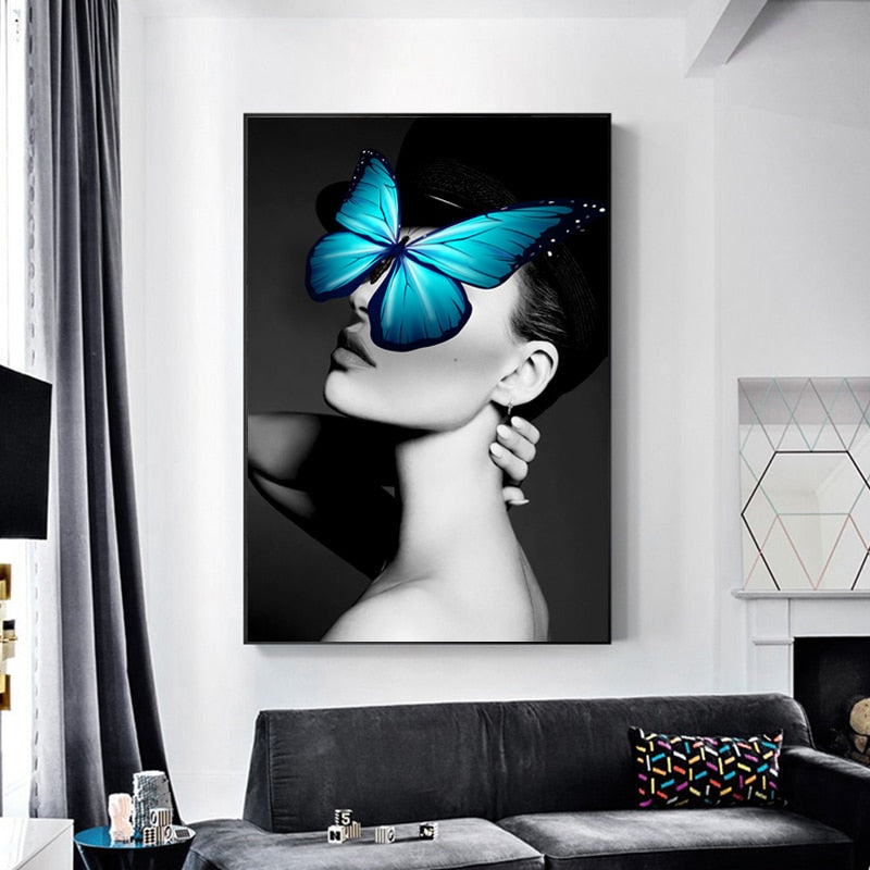 Women’s Figure Wall Art - Canvas Wall Art Painting Black-and-White Canvas Print