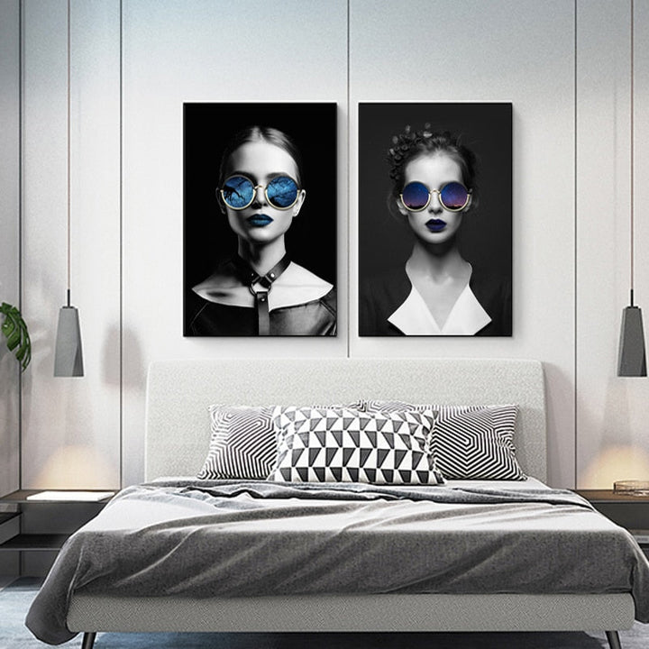 Women’s Figure Wall Art - Canvas Wall Art Painting Black-and-White Canvas Print