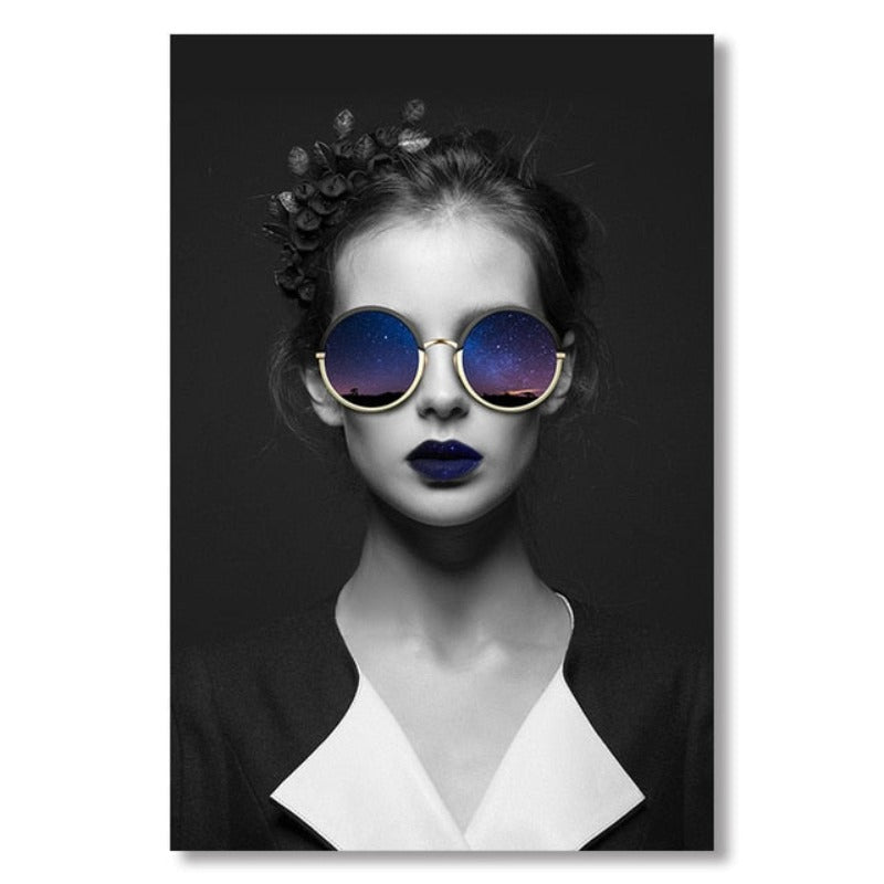 Women’s Figure Wall Art - Canvas Wall Art Painting Black-and-White Canvas Print