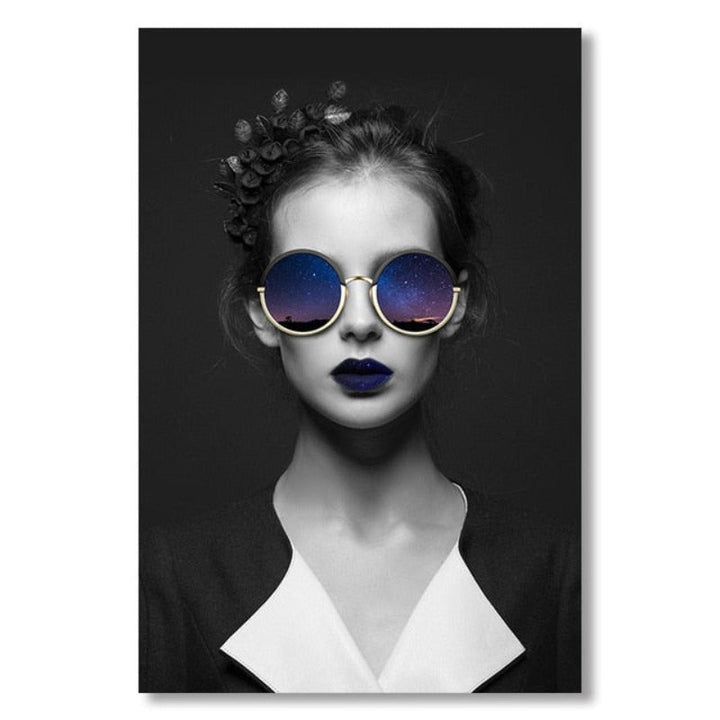 Women’s Figure Wall Art - Canvas Wall Art Painting Black-and-White Canvas Print