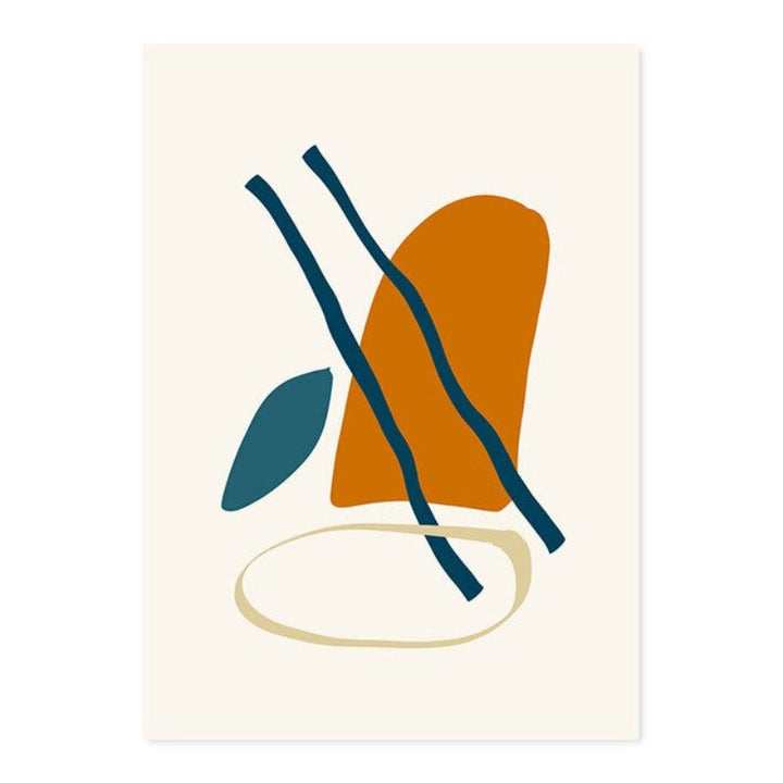 Trendy Creative Texture Abstract Brush Strokes Geometric - Canvas Wall Art Painting | Bowlift
