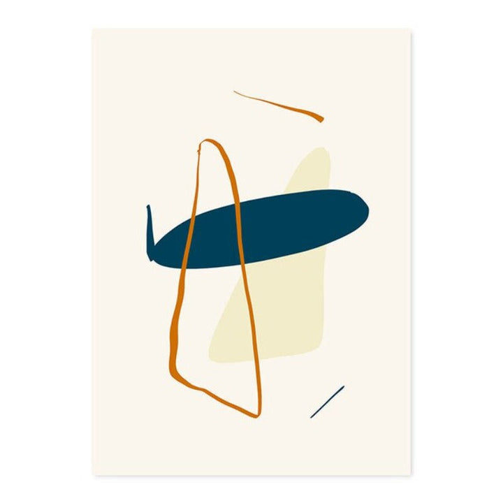 Trendy Creative Texture Abstract Brush Strokes Geometric - Canvas Wall Art Painting | Bowlift
