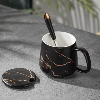 BowLift | Elegant Marble Ceramic Coffee Mug Gift Set