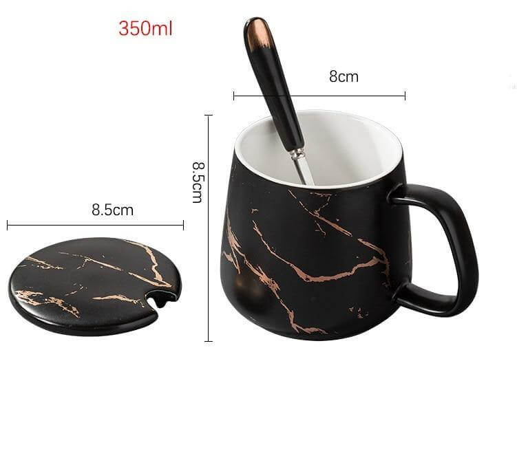 BowLift | Elegant Marble Ceramic Coffee Mug Gift Set