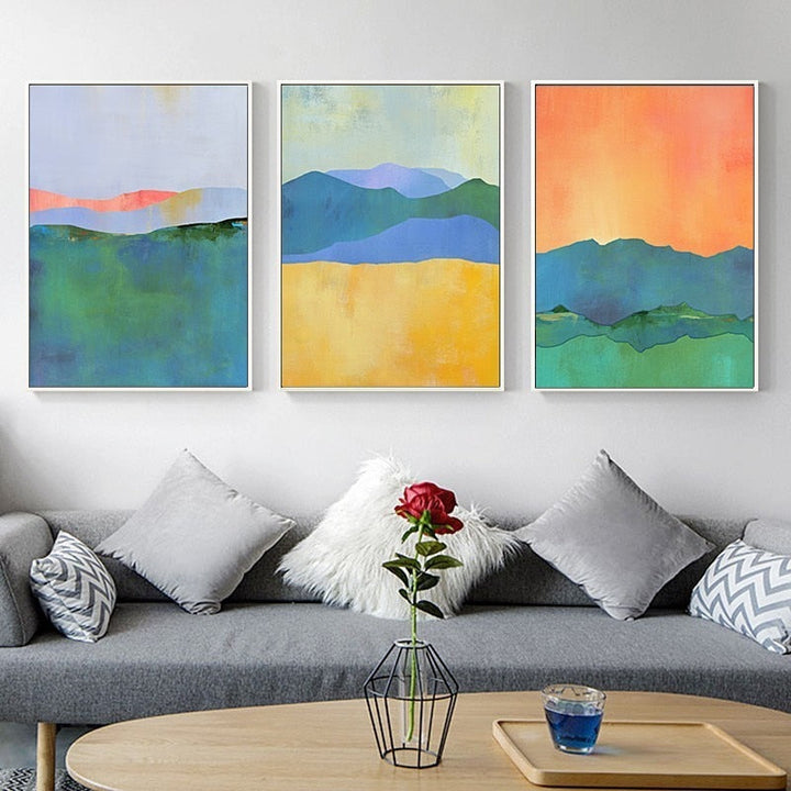 Vivid Mountains - Canvas Wall Art Painting | Bowlift