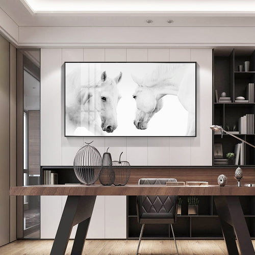 White Horses - Canvas Wall Art Painting | Bowlift