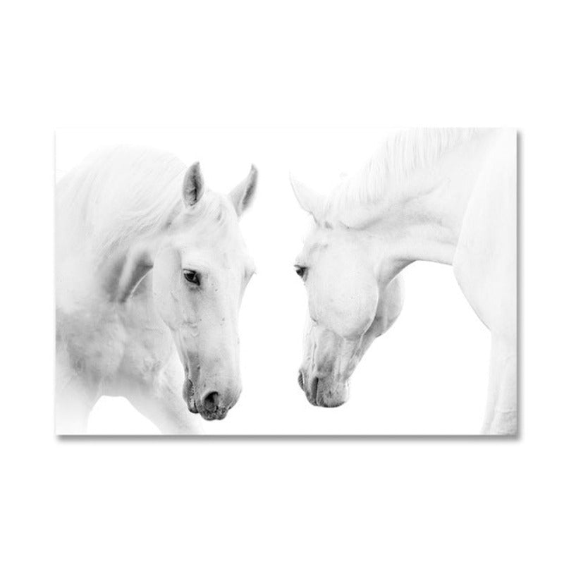 White Horses - Canvas Wall Art Painting | Bowlift