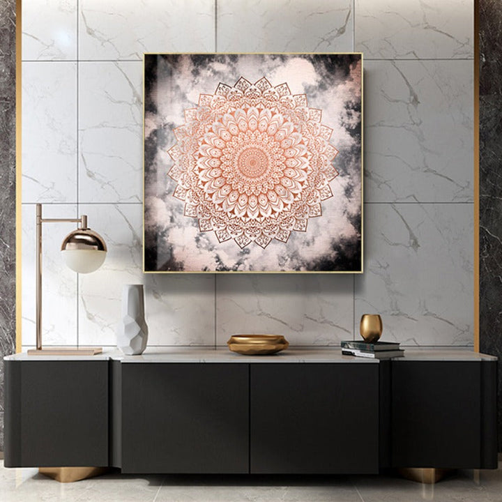 Mandala In Night - Canvas Wall Art Painting | Bowlift
