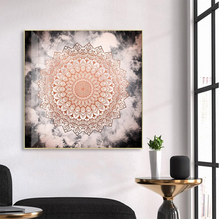 Mandala In Night - Canvas Wall Art Painting | Bowlift