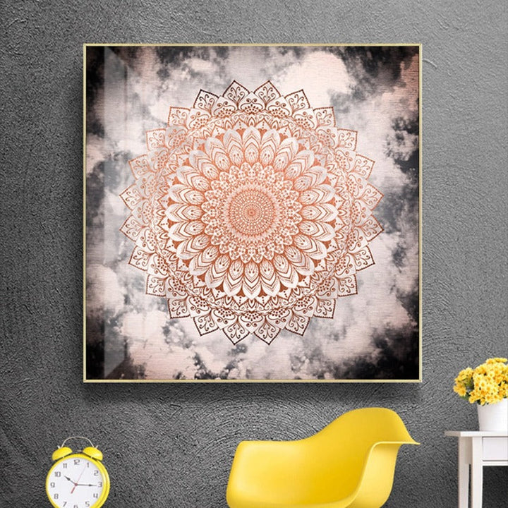 Mandala In Night - Canvas Wall Art Painting | Bowlift