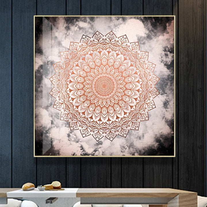 Mandala In Night - Canvas Wall Art Painting | Bowlift