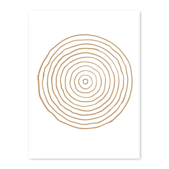 Minimalist Geometric Abstract Circle - Canvas Wall Art Painting | Bowlift