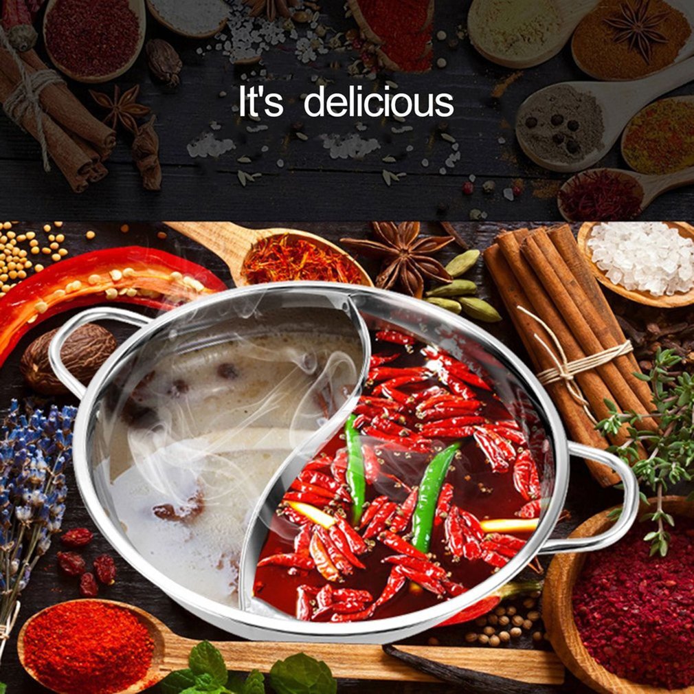 BowLift | Hot Pot Twin Divided Stainless Steel Pan