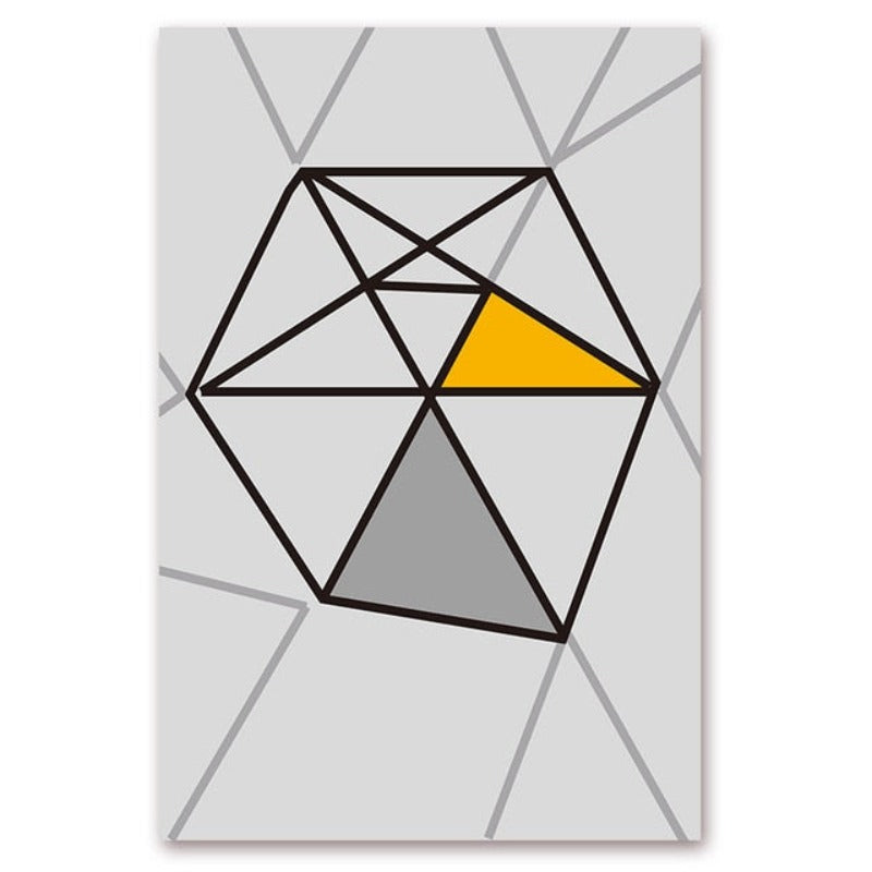 WHY WHY & TRIANGLES - Canvas Wall Art Painting | Bowlift