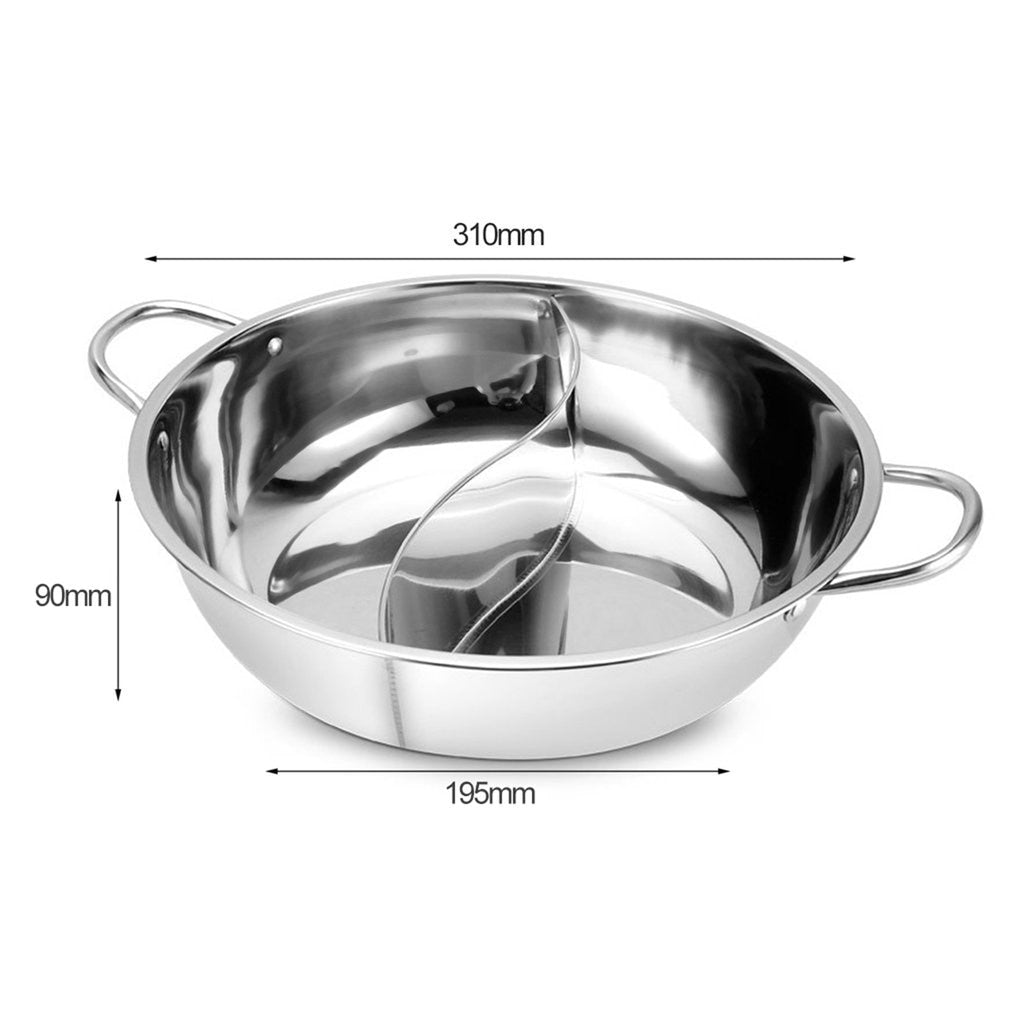 BowLift | Hot Pot Twin Divided Stainless Steel Pan