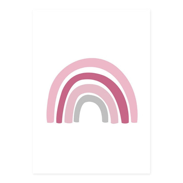 Modern Rainbow Alphabet Nursery  - Canvas Wall Art Painting | Bowlift