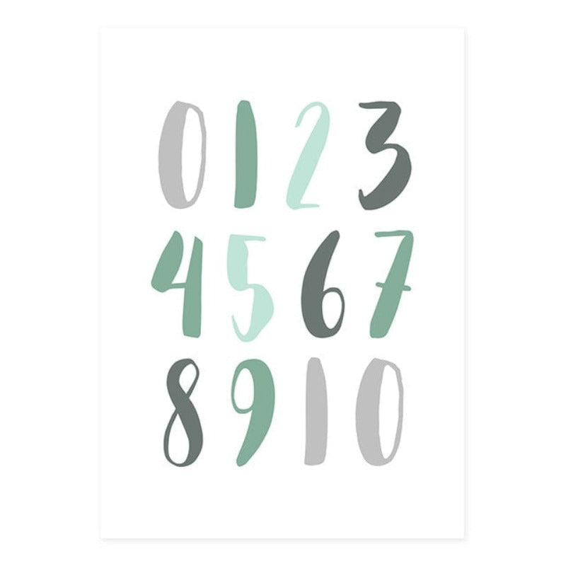 Modern Rainbow Alphabet Nursery  - Canvas Wall Art Painting | Bowlift