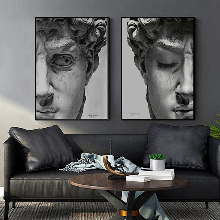 Vintage David Plaster - Canvas Wall Art Painting | Bowlift