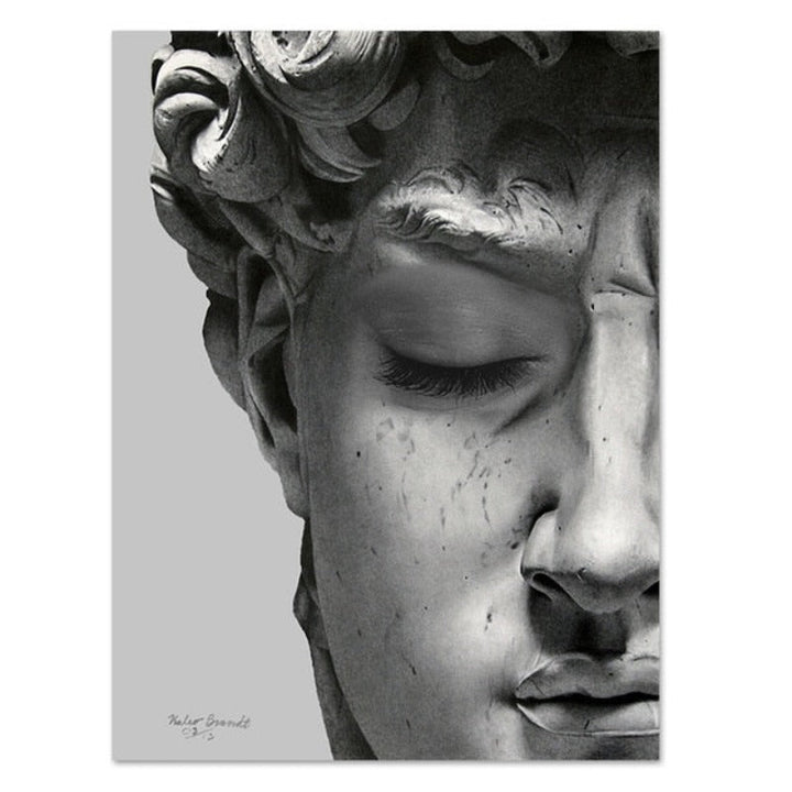 Vintage David Plaster - Canvas Wall Art Painting | Bowlift