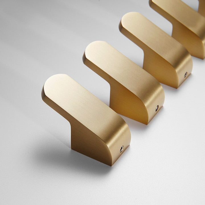 Golden Brass Wall Hook for Robes and Coats