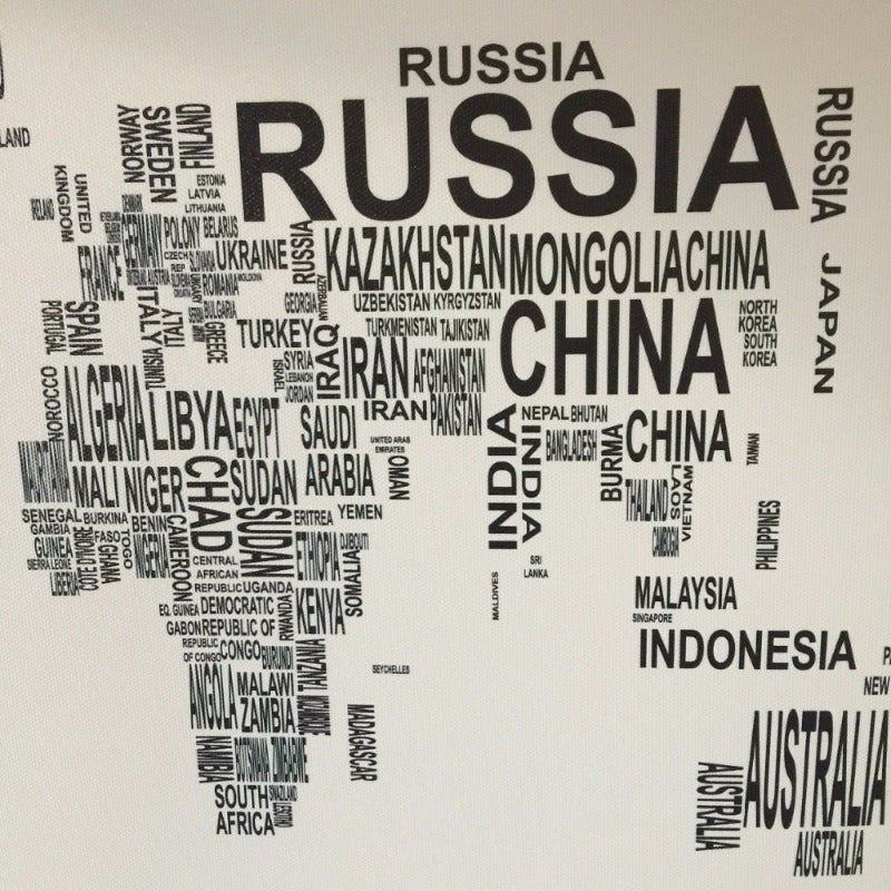 World Map - Canvas Wall Art Painting | Bowlift