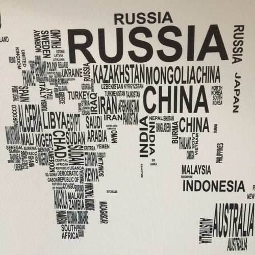 World Map - Canvas Wall Art Painting | Bowlift