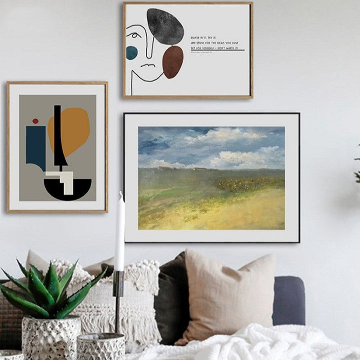 Vintage Geometric Figure - Canvas Wall Art Painting | Bowlift