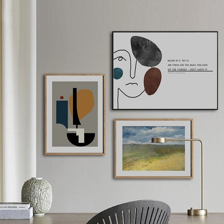 Vintage Geometric Figure - Canvas Wall Art Painting | Bowlift