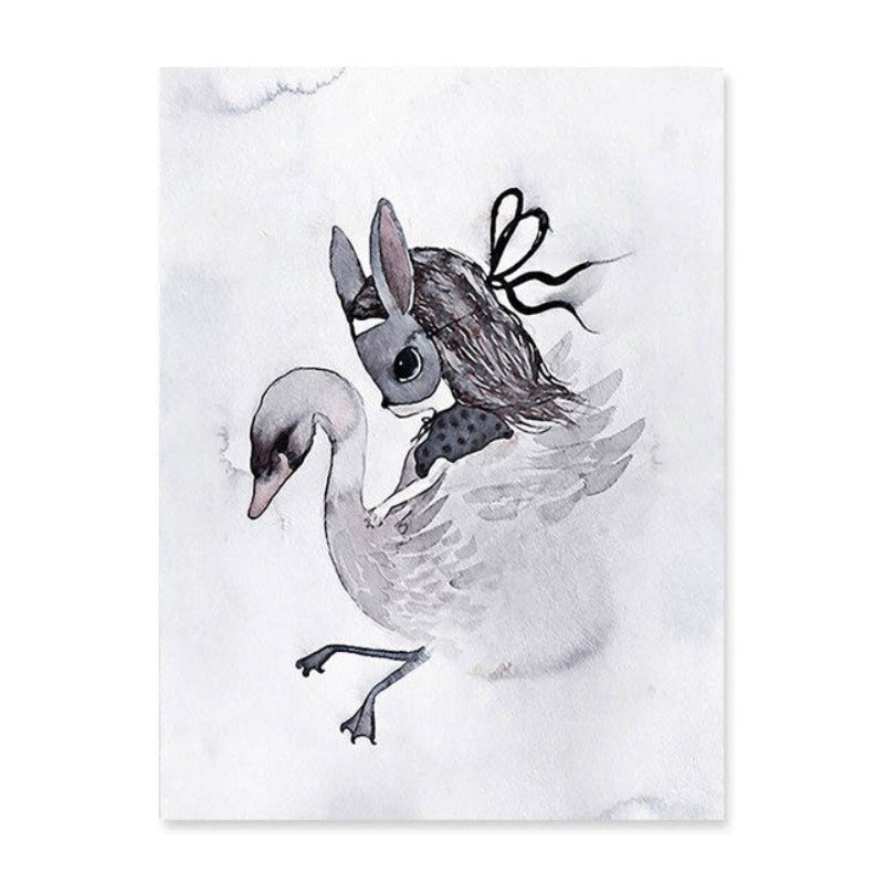 Watercolor Cartoon - Canvas Wall Art Painting with UV-Resistant Laminate