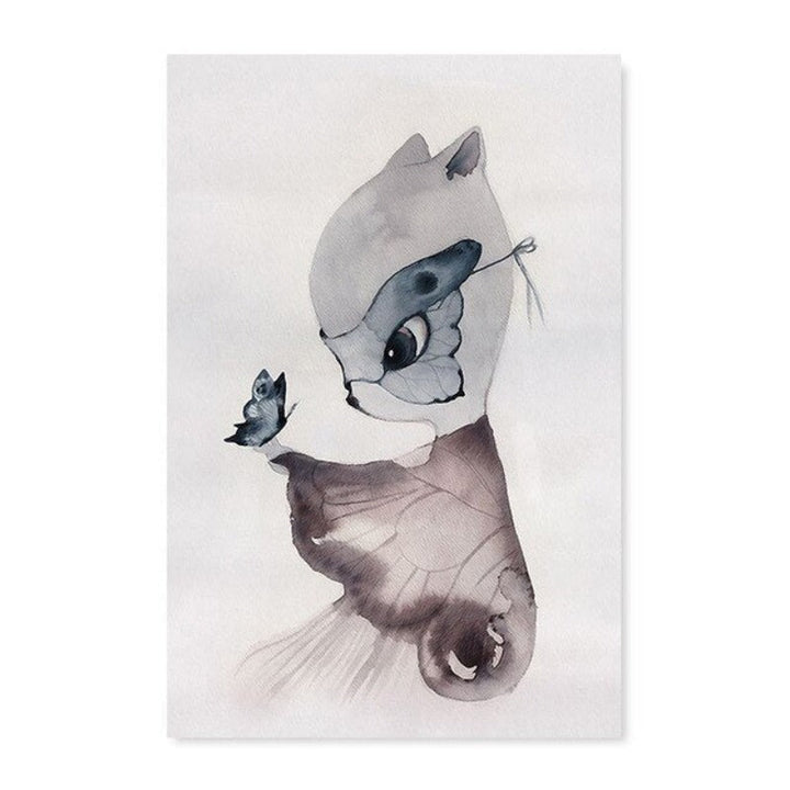Watercolor Cartoon - Canvas Wall Art Painting with UV-Resistant Laminate