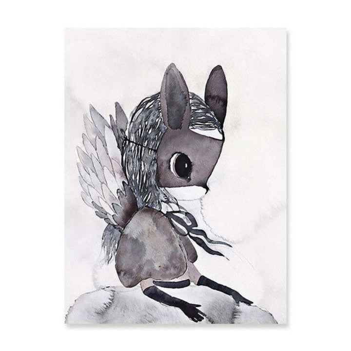 Watercolor Cartoon - Canvas Wall Art Painting with UV-Resistant Laminate